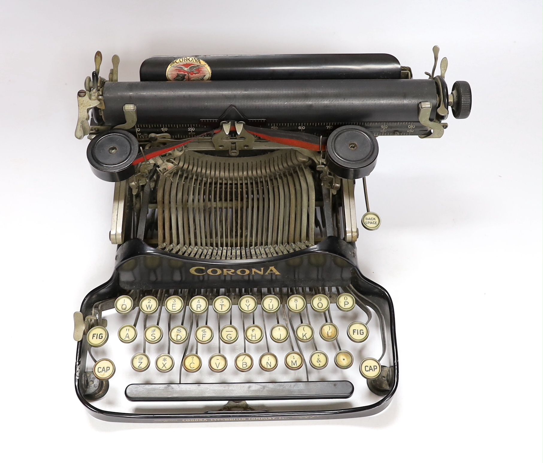 A 1920s/30s Corona portable Model 3 typewriter